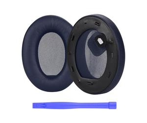 Remplacement Coussinets d'oreille pour Sony WH-1000XM4 Noise Cancelling Casque par MMOBIEL - Memory Foam et Protein PU Casque - Noise Isolation Coussinets de Rechange - Bleu