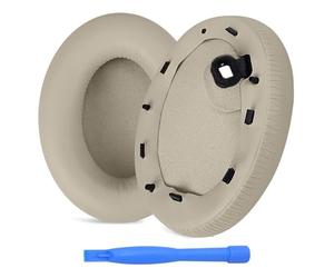 Remplacement Coussinets d'oreille pour Sony WH-1000XM4 Noise Cancelling Casque par MMOBIEL - Memory Foam et Protein PU Coussinet Casque - Coussinets de Rechange - Argent
