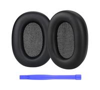 Remplacement Coussinets d'oreille pour Sony WH-1000XM6 Noise Cancelling Casque par MMOBIEL - Memory Foam et Protein PU Coussinet Casque - Coussinets de Rechange - Noir