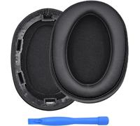 Remplacement Coussinets d'oreille pour Sony WH-H900N / MDR-100ABN Noise Cancelling Casque par - Memory Foam et Protein PU Coussinet de Rechange - Noir