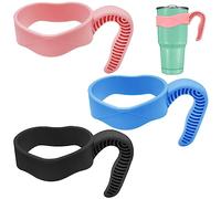 Remplacement de 3 Paquets de 20 OZ poignée de Tambour, poignée de Tasse ou Porte - gobelet (Noir, Rose, Bleu)