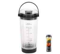 Remplacement de bol de mélangeur avec couvercle pour blender portable Ninja Blast séries BC100 et BC151 : accessoires de bol de mélangeur de 532 ml compatibles avec le blender Ninja Blast (Noir)