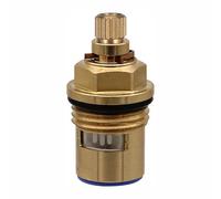 Remplacement de cartouche de robinet cartouche à disque en laiton et céramique quart de tour G1/2" x 43mm x 8mm longueur de cannelure pour robinet de cuisine salle de bain ou douche (Blue-42mm)