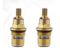 Remplacement de cartouche de robinet， Cartouche céramique de rechange, tige en laiton, disque, valve quart tour 1/2" for robinet salle bain ou cuisine(Red+blue)