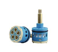 Remplacement de cartouche de robinet de douche 33 mm, cartouche à disque céramique 37 mm 3/4/5 voies pour robinet de douche à poignée unique ou double poignée, valve de robinet (VV-37MM-73MM)