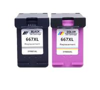 Remplacement de Cartouche d'encre 667XL 3YM81AL 3YM80AL for d-eskJet Advantage 1275 2374 2375 2376(1BK 1COLOR)