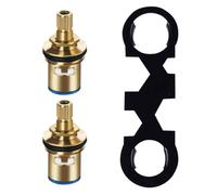 Remplacement de cartouches de robinet, 2 cartouches de robinet en céramique avec deux clés multifonctions, cartouche de presse-étoupe en laiton de