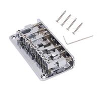 Remplacement de chevalet de guitare en métal à 6 cordes avec selle réglable, chevalet fixe à montage supérieur pour guitare électrique, conception standard en forme de T avec vis e