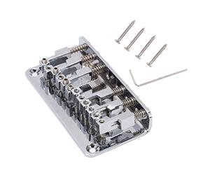 Remplacement de chevalet de guitare en métal à 6 cordes avec selle réglable, chevalet fixe à montage supérieur pour guitare électrique, conception standard en forme de T avec vis e