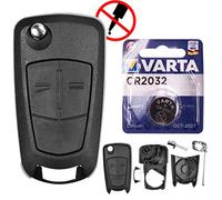 Remplacement de Coque 2 Boutons + Vierge + Batterie compatible avec Opel Corsa D Tigra B Astra H Zafira B Antara