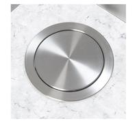 Remplacement de couvercle de poubelle, Couvercle de poubelle pivotant à œillets Surface brossée, for cuisine/salle bain/restaurant(Silvery)