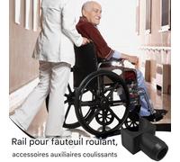 Remplacement de Guide de Rail de Siège pour Fauteuil Roulant | 4 Pièces Guides De Rail De Siège Pour Fauteuil Roulant - Accessoire De Glissement En U Pour Déplacements En Établissement Médical Et À Do
