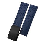 Remplacement de la bande de montre en caoutchouc en silicone tressé de 22 mm pour une sangle de montre de patrimoine SuperCean Avenger Braceles/noir 1 noir / 24 mm