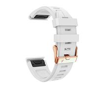 Remplacement de la bande de surveillance de 20 mm pour Fenix 5s / 5s plus / 6S / 7S / Instinct 2S / D2, sangle en silicone douce à ajustement rapide avec boucle rose en or respirant étanche