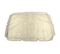 Remplacement de la canopée Swing 600D en Argent enrobé Oxford Tissu étanche Couvercle supérieur pour Le Toit Swing Jardin extérieur recouverte 164x114x15cm (Beige)