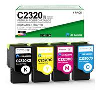 Remplacement de la Cartouche de Toner C2425 pour C2425dw Cartouche de Toner pour C2325dw C2425dw C2535dw MC2425 MC2535 MC2640 C2320K0 C2320C0 C2320M0 C2320Y0, 4 Pack