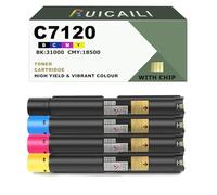 Remplacement de la Cartouche de Toner Compatible C7120 pour l’imprimante Xerox Versalink C7120 C7125 C7130 (4, Noir Cyan Magenta Jaune)