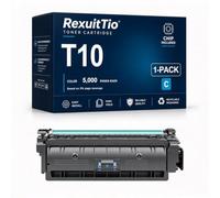 Remplacement de la Cartouche de Toner T10 à Haut rendement Convient à T10, Compatible avec Canon i-SENSYS C1533P C1538P, 4 Paquets Noir Cyan Magenta Jaune avec Puce