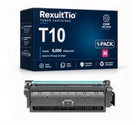 Remplacement de la Cartouche de Toner T10 à Haut rendement Convient à T10, Compatible avec Canon i-SENSYS C1533P C1538P, 4 Paquets Noir Cyan Magenta Jaune avec Puce