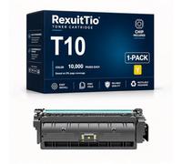 Remplacement de la Cartouche de Toner T10 à Haut rendement Convient à T10, Compatible avec Canon i-SENSYS C1533P C1538P, 4 Paquets Noir Cyan Magenta Jaune avec Puce