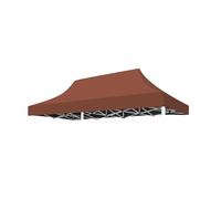 Remplacement De La Couverture du Gazebo, Bâche De Toit pour Pavillon De Jardin, Pare-Soleil, Résistante Aux UV, Imperméable, pour Jardin, Fêtes(Couverture Uniquement)(Coffee,3 * 6.0m)