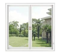 Remplacement de la moustiquaire de fenêtre, 115x115cm(45.3x45.3in) Moustiquaire ajustable pour fenêtres et portes qui s'adapte à toutes les tailles plus petites Blanc-A