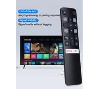 Remplacement de la télécommande pour tous les téléviseurs intelligents TCL Android 4K UHD, RC802V FNR1, sans commande vocale Black