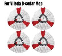 remplacement de la tête de vadrouille pour O-oxy et Vileda EasyWring,système précieux,tampon de vadrouille lavable,gril de vadrouille réutilisable,vadrouille rotative à 360 ° - Type 4 pcs #C