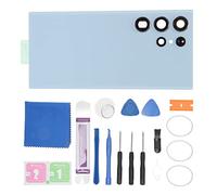Remplacement de la Vitre Arrière du Boîtier du Galaxy S23 Ultra avec Objectif de Caméra préinstallé + Tout L'adhésif + Kit D'outils de Réparation pour Samsung Galaxy S23 Ultra (Bleu)