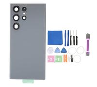 Remplacement de la Vitre Arrière du Galaxy S23 Ultra avec Objectif de Caméra préinstallé + Tout L'adhésif + Kit D'outils de Réparation pour Samsung Galaxy S23 Ultra (Gris)