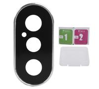 Remplacement de la vitre de l'objectif de la caméra arrière pour iPhone X, qualité OEM, adhésif puissant, kit d'outils de réparation inclus,