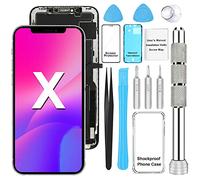 Remplacement de l'écran de l'iPhone X - Assemblage complet de l'écran tactile 3D, de l'écran LCD et du numériseur + Outils de réparation + Protection de l'écran + Étui TPU + Joint étanche 5,8 pouces