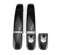 Remplacement de poignée de porte de voiture Pour Ford Pour Ranger 2012-2019 5 pièces garniture de poignée porte extérieure voiture 2 portes(Carbon Fiber)
