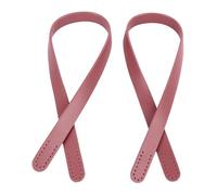 Remplacement de poignées de sac en cuir, courroies de sac à main courtes avec embouts percés, poignées de sac en cuir véritable de 21,7 pouces pour la réparation et la mise à nivea (Vin Rouge)