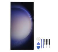 Remplacement de téléphone pour Galaxy S23 Ultra 5G, écran tactile de 6,8 pouces avec empreinte digitale et outil de réparation, pour SM S918U, SM S918A, SM S918W (noir mat)
