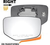 Remplacement De Vitre De Rétroviseur Avec Plaque De Support Pour Honda Accord 2008-2012 C?té Droit 1 Ensemble