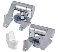Remplacement des charnières de siège de toilette 2pcs en alliage zinc Soft fermer les charnières siège toilette Remplacement avec matériel d'installation pour les accessoires réparation, cha