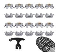 Remplacement des Crampons De Chaussures De Golf,Kit D'Outils pour Pointes De Golf | Crampons Stables avec Clé, Accessoires Sportifs pour Entraînement et Parcours