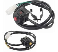 Remplacement des pièces 1 interrupteur d'arrêt universel for moto, bouton poussoir rouge, klaxon, démarreur, Dirt Bike, ATV, UTV, Dual Sport, adapté aux guidons de 22 mm(Yellow)