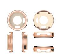 Remplacement du Boîtier de Lunette pour Garmin Vivoactive 6 / Active 6 Smartwatch Housse de Protection en Métal Coque Rigide de Couleur Unie (Rose Gold)
