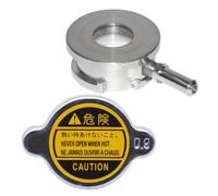 Remplacement du bouchon de liquide de refroidissement - Col de remplissage de radiateur en d'aluminium de 32 mm avec couvercle de pression de 0,9 bar à 1,1 bar | Composant de bride soudé par