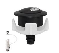 Remplacement du bouton de rinçage - Mécanisme de poussée des toilettes, chasseur de réservoir supérieur | Double capuchon résistant aux fuites, bouton de chrome d'installation facile pour les appareil