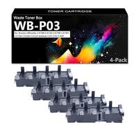 Remplacement du Collecteur de Toner Usagé Compatible WB-P03 pour Konica Minolta Bizhub C25C35 C35P C3110 C3100P C3730DN C4750DN C4750EN C4790 C4795 Imprimante,4*Black