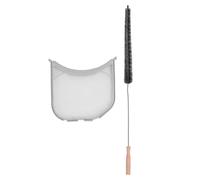 Remplacement du filtre à peluches du sèche-linge, piège à peluches sans fil avec brosse de nettoyage, collecteur de peluches en d’acier inoxydable pour les sèche-linge