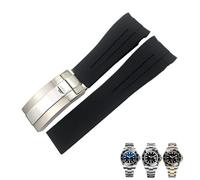 Remplacement du groupe de montre en caoutchouc en silicone 21 mm pour Rolex Deepsea Sea-Dweller 126660 Black Black Diving Sport Band Free Tools (,)