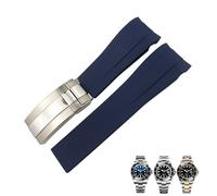Remplacement du groupe de montre en caoutchouc en silicone 21 mm pour Rolex Deepsea Sea-Dweller 126660 Black Black Diving Sport Band Free Tools (,)