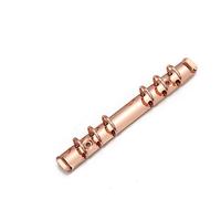 Remplacement du mécanisme d'un cahier, Anneaux de reliure métalliques à 6 trous A6 for feuilles mobiles, diamètre intérieur 20 mm(A6-20mm-rose gold)