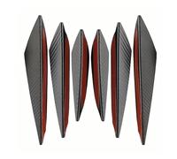 Remplacement du pare-chocs avant Couteau à pour vent universel pour Modification de voiture, 6 pièces, motif en Fiber carbone, diffuseur pare-chocs