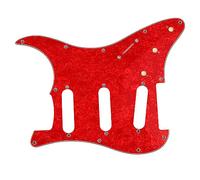 Remplacement du pickguard de guitare, plaque de protection contre les rayures en PVC de blindage en feuille d'aluminium, conception standard à 11 trous pour guitare de type ST, (GSSS36)