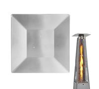 Remplacement du radiateur de patio à pyramide - Pare-brise, panneau supérieur carré | couvercle réfléchissant universel en aluminium pour chauffage extérieur, partie résistante aux intempéries